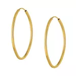 Brinco De Ouro 18k Argola Oval slim GG