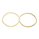 Brinco De Ouro 18k Argola Oval slim GG
