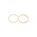 Brinco De Ouro 18k Argola Oval Slim P