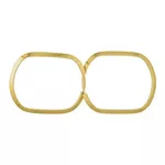Brinco De Ouro 18k Argola Ovalada Plus G