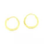 Brinco De Ouro 18k Argola 14mm Plus