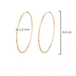 Brinco De Ouro 18k Argola De 46mm