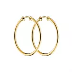 Brinco De Ouro 18k Argola Fio Redondo De 18mm