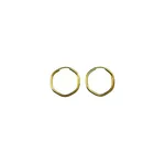 Brinco De Ouro 18k Argola Hexágono PP