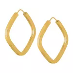 Brinco De Ouro 18k Argola Losango Plus GG