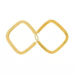 Brinco De Ouro 18k Argola Losango Plus GG