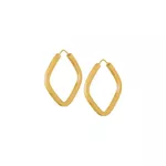 Brinco De Ouro 18k Argola Losango Plus PP