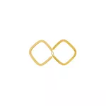 Brinco De Ouro 18k Argola Losango Plus PP