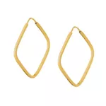 Brinco De Ouro 18k Argola Losango Slim g