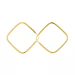 Brinco De Ouro 18k Argola Losango Slim g