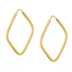 Brinco De Ouro 18k Argola Losango Slim GG