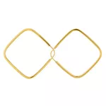 Brinco De Ouro 18k Argola Losango Slim GG