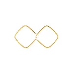 Brinco De Ouro 18k Argola Losango Slim P