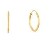 Brinco De Ouro 18k Argola Oval Plus G