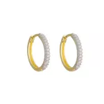Brinco De Ouro 18k Argola Oval Radiante G