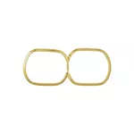 Brinco De Ouro 18k Argola Ovalada Plus P
