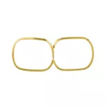 Brinco De Ouro 18k Argola Ovalada Slim G