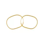 Brinco De Ouro 18k Argola Ovalada Slim M