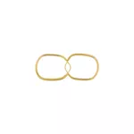 Brinco De Ouro 18k Argola Ovalada Slim P