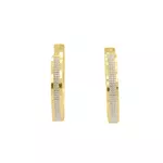 Brinco De Ouro 18k Argola Radiante M