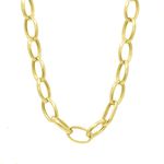 Corrente De Ouro 18k Elo Português Oval De 3,5mm Com 45 Cm