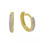 Brinco De Ouro 18k Argola Star