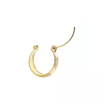 Brinco De Ouro 18k Argola Trabalhada Com Trava M
