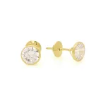 Brinco De Ouro 18k Áurea 5,0mm