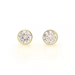 Brinco De Ouro 18k Áurea 5,0mm