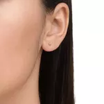 Brinco De Ouro 18k Bolinha De 2,5mm