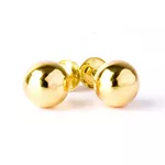 Brinco De Ouro 18k Bolinha De 6mm