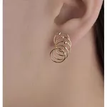 Brinco De Ouro 18k Cinco Elos