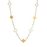 Corrente De Ouro 18k Trevo Com 50cm