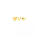Brinco De Ouro 18k Coração Cheio 3,0mm