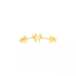 Brinco De Ouro 18k Coração Cheio 3,0mm