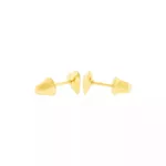 Brinco De Ouro 18k Coração Cheio 4,0mm