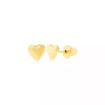 Brinco De Ouro 18k Coração Cheio 5,0mm