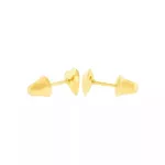 Brinco De Ouro 18k Coração Cheio 5,0mm