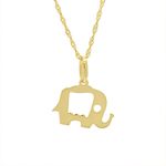 Pingente De Ouro 18k Elefante Vazado