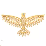 Pingente De Ouro 18k Espírito Santo Com Zircônias