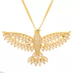Pingente De Ouro 18k Espírito Santo Com Zircônias