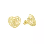 Brinco De Ouro 18k Coração Estelar