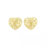 Brinco De Ouro 18k Coração Estelar
