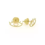 Brinco De Ouro 18k Olho Grego 