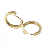Brinco De Ouro 18k Plus Argola Redonda Pp