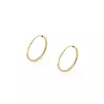 Brinco De Ouro 18k Slim Argola Redonda P