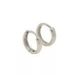 Brinco De Ouro Branco 18k Argola Luar G