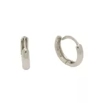 Brinco De Ouro Branco 18k Argola Luar G
