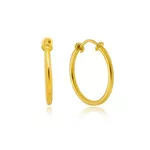 Brinco Infantil De Ouro 18k Argola fio redondo