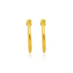 Brinco Infantil De Ouro 18k Argola fio redondo